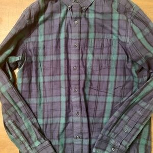 Black Watch plaid flannel shirt